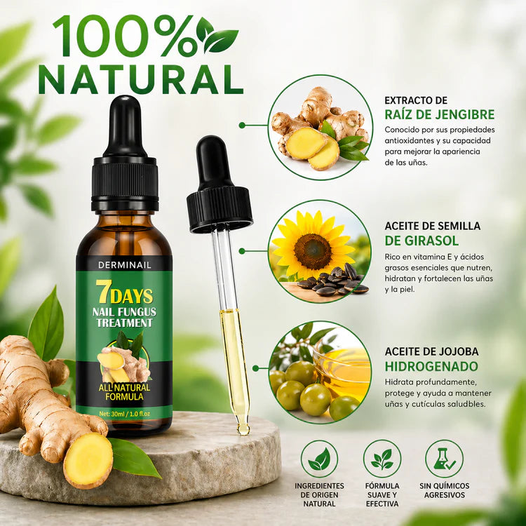 TRATAMIENTO ANTI HONGOS 100% NATURAL 7 DIAS (1+1 GRATIS) 30ML