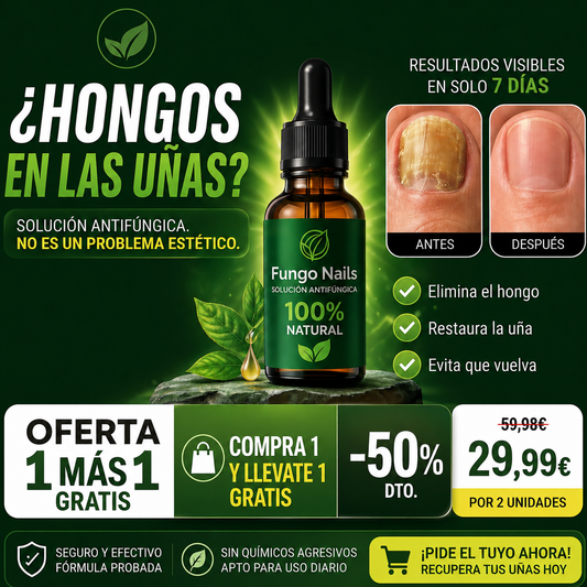 TRATAMIENTO ANTI HONGOS 100% NATURAL 7 DIAS (1+1 GRATIS) 30ML